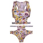 ست نیم تنه و شورت گل بزرگ بدون پد 109158 سایز L مناسب 36و38 - تصویر 3