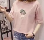 تیشرت طرح گلدون(کاملا آزاد هستن )