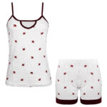 ست تاپ وشلوارک گلدار کد 109184 - تصویر 5