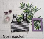 نیم تنه بدون پد راه راه 104776  مناسب 38-42