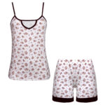 ست تاپ وشلوارک گلدار کد 109184 - تصویر 6