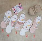 جوراب زیرقوزکی شیشه ای گل صورتی 1035 - تصویر 2