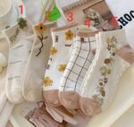 جوراب مچی گل زرد 1115 - تصویر 2