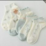 جوراب گل آبی 1168 - تصویر 3