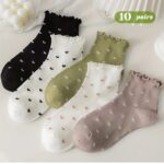 جوراب قلبی چین دار 1185 - تصویر 5