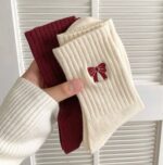 جوراب ساقدار زرشکی پاپیون 1348 - تصویر 5