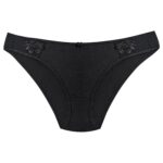 شورت برند لین گیپور گلدار کد 560 مشکی