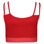 ست نیم تنه و شورت ورزشی برند کوزا کد109145 قرمز با کش گلبهی - تصویر 2