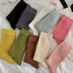جوراب ساقدار کبریتی رنگی 1370 - تصویر 3