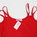 ست نیم تنه و شورت ورزشی برند کوزا کد109145 قرمز با کش گلبهی - تصویر 3