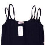 ست نیم تنه و شورت برندکوزا کد109145 سرمه ای با کش گلبهی - تصویر 3