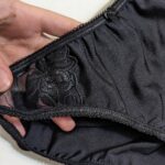 شورت برند لین گیپور گلدار کد 560 مشکی - تصویر 3