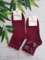 جوراب نیم ساق آلبالویی 1384 - تصویر 2