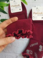 جوراب نیم ساق آلبالویی 1384 - تصویر 3