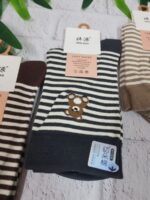 جوراب ساقدار راه راه خرسی کد 1438 وارداتی - تصویر 2