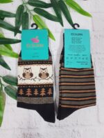 جوراب ساقدار طرح دار کد1442 - تصویر 3