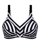 سوتین کتان راهراه بدون فنر کد 104946