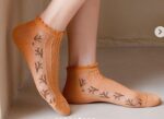 جوراب مچی طرح گل کد 1465