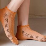 جوراب مچی طرح گل کد 1465