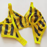 سوتین راهراه بدون فنر توری پرسی کد 105046 - تصویر 7