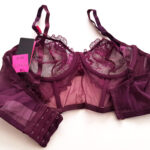 ست شورت و سوتین برتا فنردار کد 1041 بادمجانی - تصویر 4