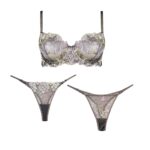 ست شورت و سوتین برتا فنردار کد2420-GP نسکافه ای بسته 3 عددی