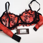 ست شورت و سوتین برتا فنردار کد2420-JR نارنجی - تصویر 2