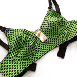 سوتین بدون فنر خال خالی پاستیلی کد 104651 - تصویر 2