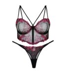 ست شورت و سوتین برتافنردار کد 2511-EB مشکی