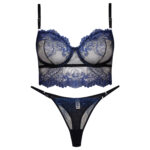 ست شورت و سوتین برتا فنردار کد2088-QB مشکی