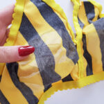 سوتین راهراه بدون فنر توری پرسی کد 105046 - تصویر 3