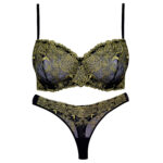 ست شورت و سوتین برتافنردارکد 2420-BBG مشکی طلایی - تصویر 2