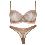 ست شورت و سوتین برتا فنردار کد 2420-E کرم - تصویر 2