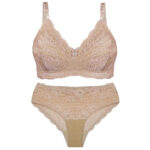 ست شورت و سوتین بدون فنر گیپوری 109016 - تصویر 6