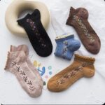 جوراب مچی طرح گل کد 1465 - تصویر 3