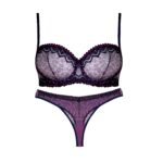 ست شورت و سوتین برتا فنردار کد2420-BP بنفش