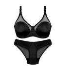 ست شورت و سوتین پانیذ ساتن فنردار کد 104649