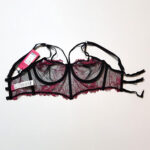 ست شورت و سوتین برتافنردار کد 2511-EB مشکی - تصویر 3