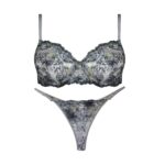 ست شورت و سوتین برتافنردار کد 102420-MP طوسی