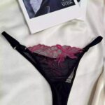 شورت مشکی گل صورتی برند برتابا بند قابل تنظیم کد 74 - تصویر 2