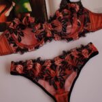 ست شورت و سوتین برتا فنردار کد2420-JR نارنجی