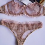 ست شورت و سوتین برتا فنردار کد 2420-E کرم