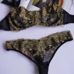 ست شورت و سوتین برتافنردارکد 2420-BBG مشکی طلایی