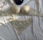 ست شورت و سوتین اسفنجی فنردار برتا کد 6050 کرمی