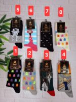 جوراب ساقدار طرح دار کد 1495 - تصویر 2