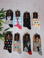 جوراب ساقدار طرح دار کد 1495