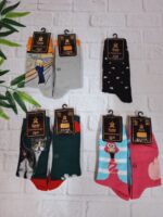 جوراب ساقدار طرح دار کد 1495 - تصویر 4