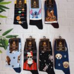 جوراب ساقدار طرح دار کد 1495