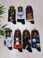 جوراب ساقدار طرح دار کد 1495