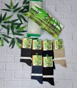 جوراب مردانه پک 6 عددی بامبو همراه جعبه مناسب هدیه کد 1552